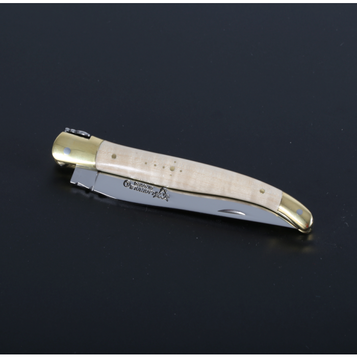 Briceag Laguiole en Aubrac Classic Pocket Knife, Maple Wood, 12cm, White
