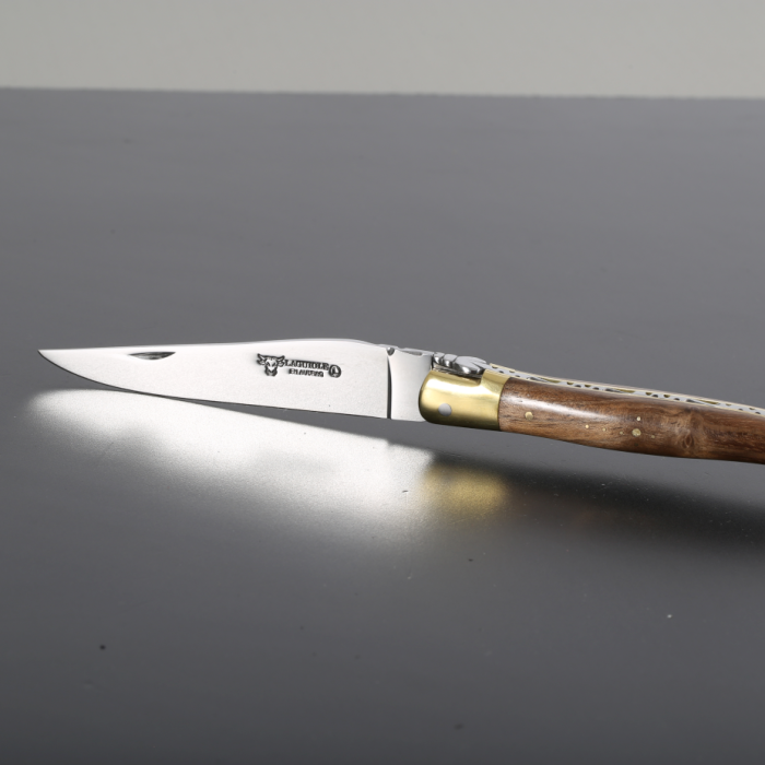 Briceag Laguiole en Aubrac Classic Pocket Knife, Walnut Wood, 12cm, Brown