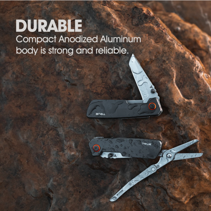Briceag Multifunctional True Utility Dual Cutter 2in1, 3CR13 Stainless Steel, Anodised Aluminium, 10cm