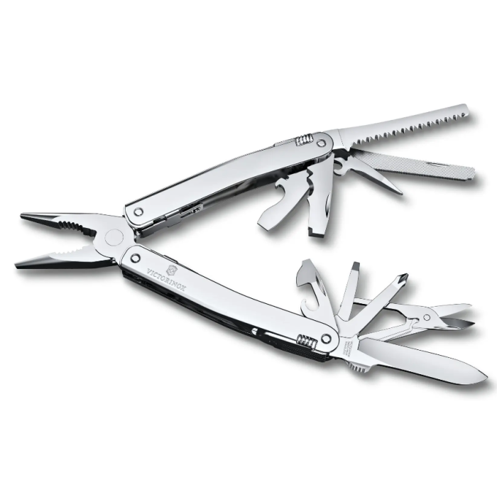 Briceag Multifunctional Victorinox Swiss Tool Spirit MX, 10.5cm, Silver + Teaca Curea Nylon