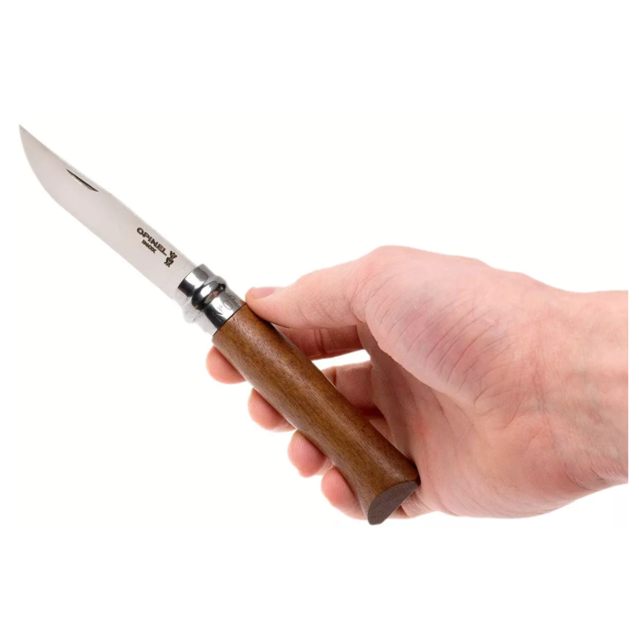 Briceag Opinel Nr.08 Pocket Knife, Walnut Wood, Brown
