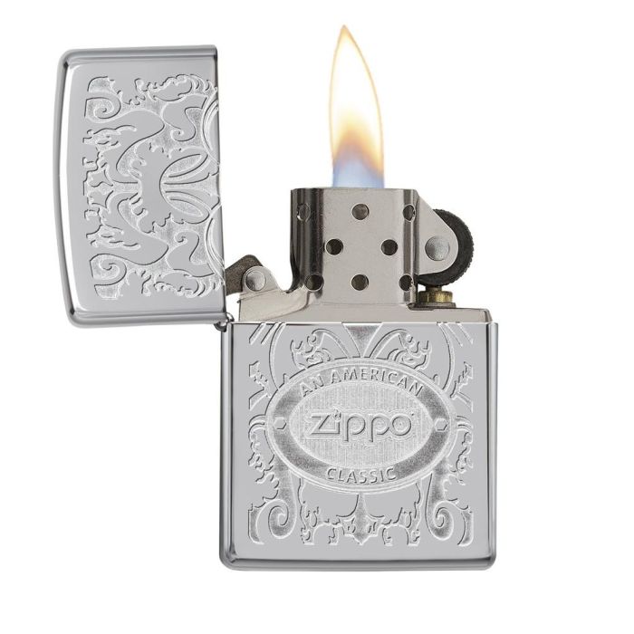 Bricheta Zippo Crown Stamp High Polish Chrome Lighter