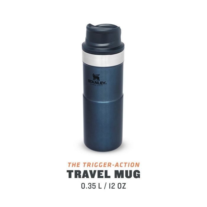 Cana Termoizolanta Stanley Trigger-Action Travel Mug Nightfall Blue, 0.35 Litri