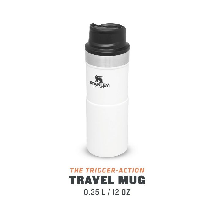 Cana Termoizolanta Stanley Trigger-Action Travel Mug Polar White, 0.35 Litri