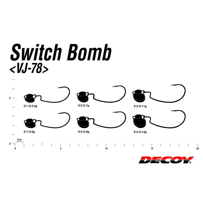 Carlige Offset Decoy Lestate VJ-78 Switch Bomb, 2buc/plic
