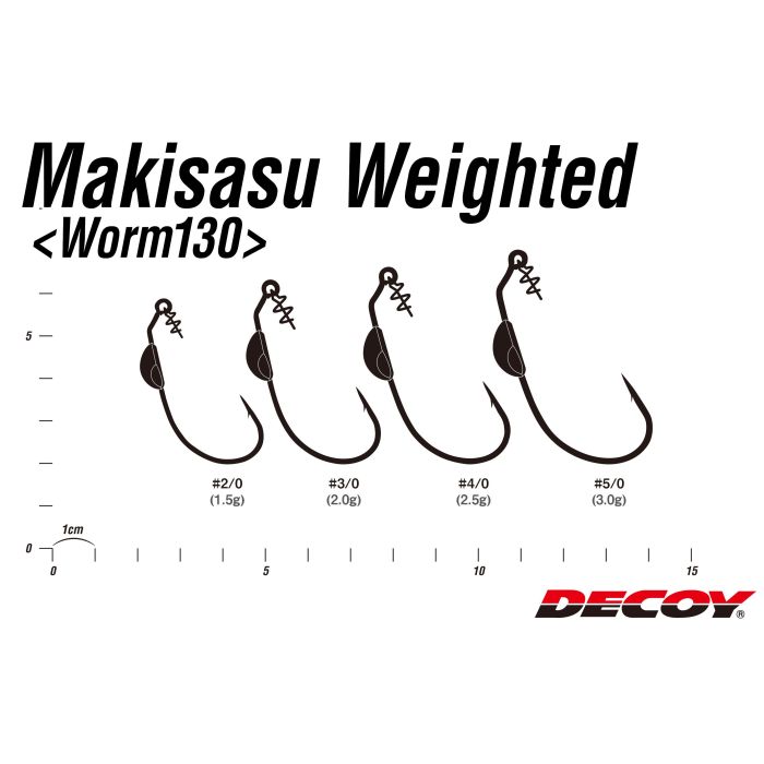Carlige Offset Decoy Makisasu Weighted Worm 130