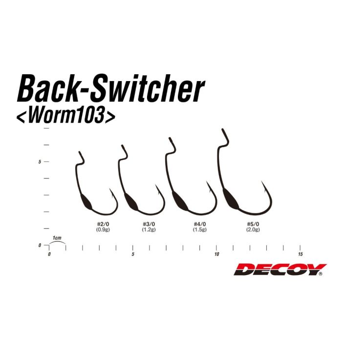 Carlige Offset Decoy Worm 103 Back Switcher Lestat