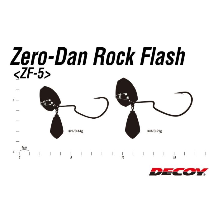 Carlige Offset Decoy Worm ZF-5 Zero-Dan Rock Flash Lestat