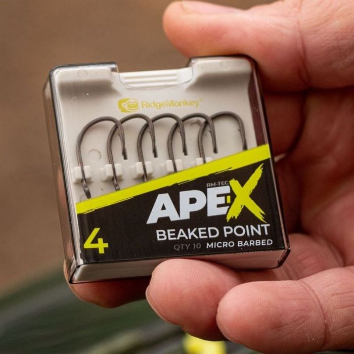 Carlige RidgeMonkey APE-X Beaked Point Barbed Hooks, 10buc/cutie