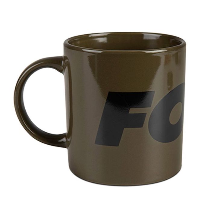 Cana Ceramica Fox Collection Green & Black Logo Ceramic Mug