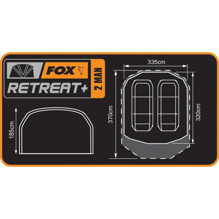 Cort Fox Retreat + 2 Man, 370x335x185cm