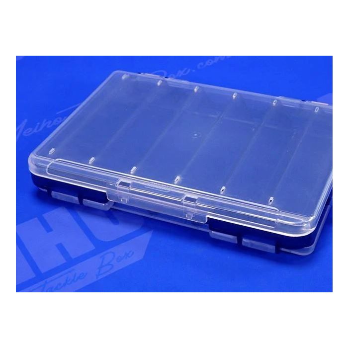Cutie Meiho Reversible F86 Two Sided Plastic Lure Case Clear Navy, 14x10.4x2.2cm