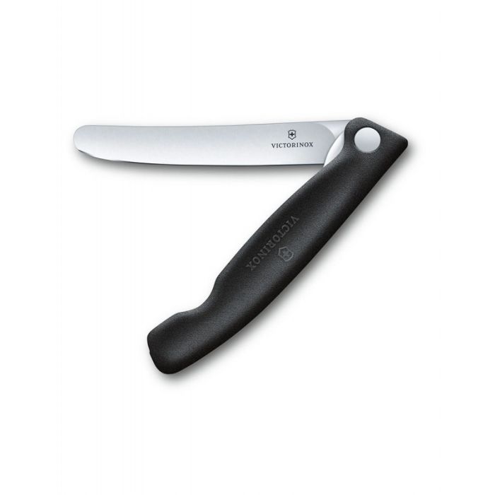 Cutit de Bucatarie Victorinox Foldable Paring Knife, Lama Dreapta 11cm, Negru, Blister