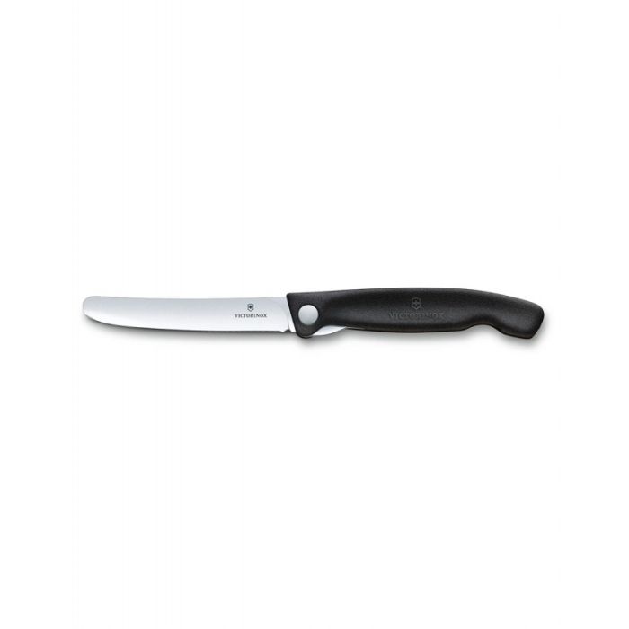 Cutit de Bucatarie Victorinox Foldable Paring Knife, Lama Dreapta 11cm, Negru, Blister