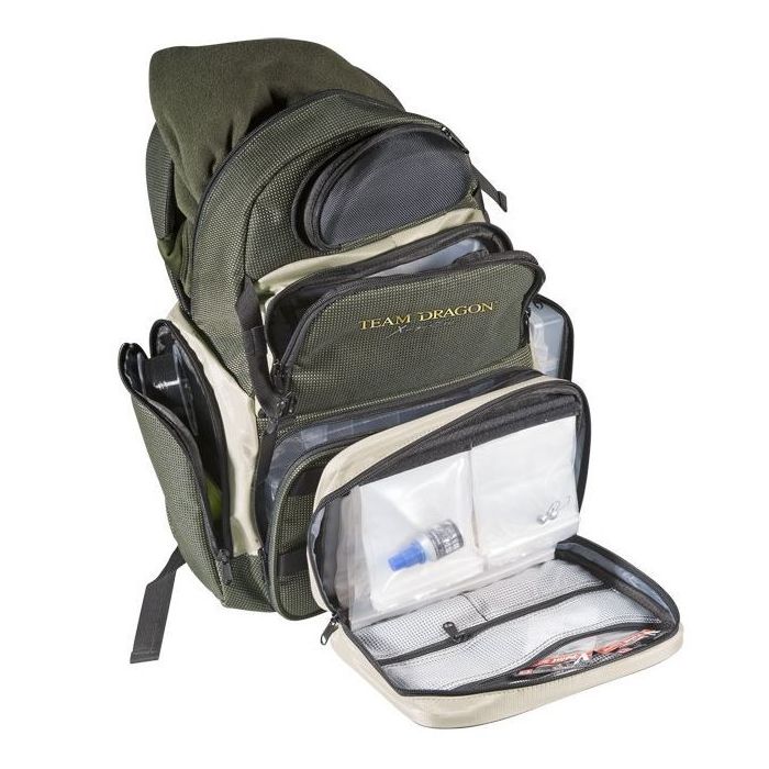 Rucsac Dragon X-System Backpack + 5 Cutii pentru Naluci + Penar pentru Naluci, 35x28x43cm