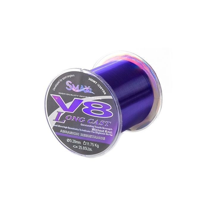 Fir Monofilament Smax V8 Long Cast, Purple, 300m