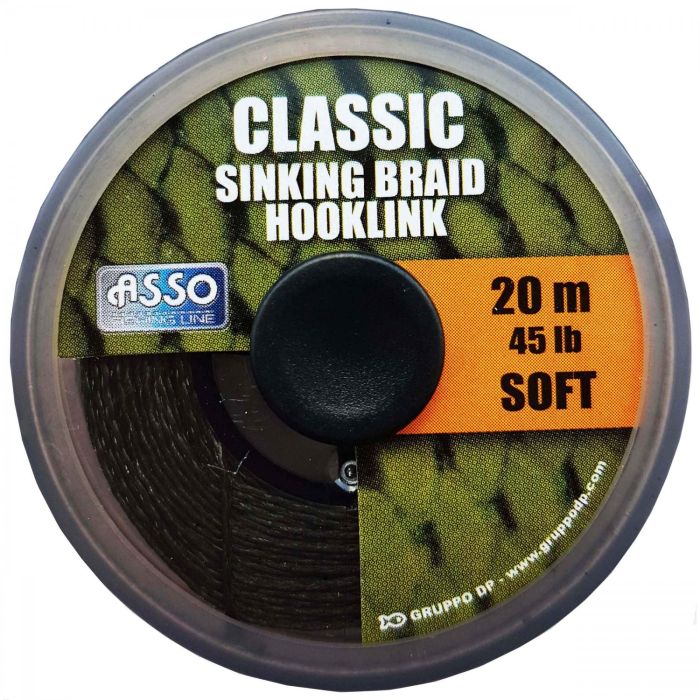 Fir Textil Cu Camasa Asso Classic Soft Sinking Braid Hooklink Green, 20m