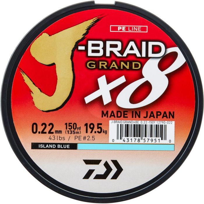 Fir Textil Daiwa J-Braid Grand X8, Albastru, 135m