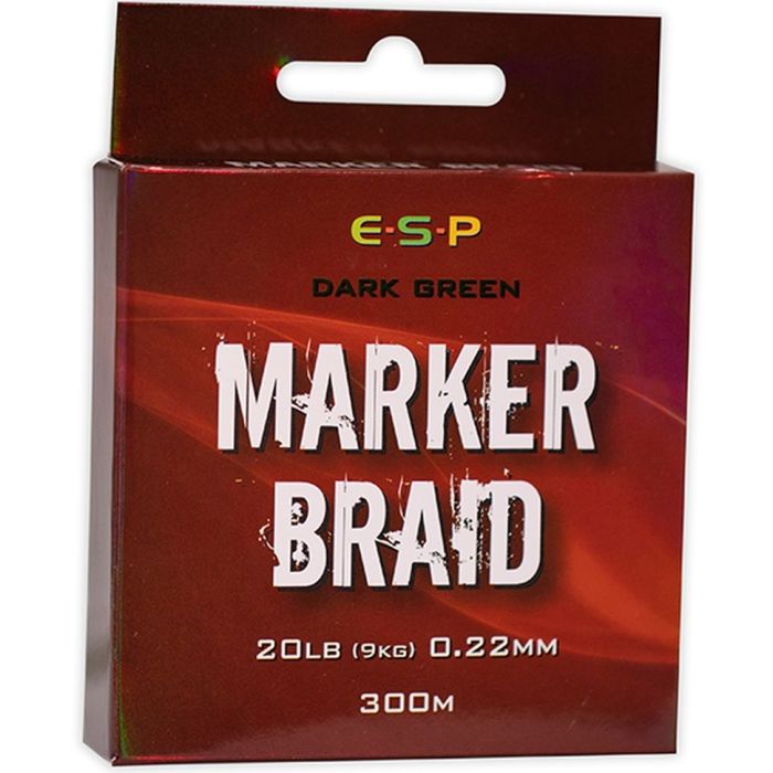 Fir Textil ESP Marker Braid, Verde Inchis, 0.22mm, 9kg, 300m