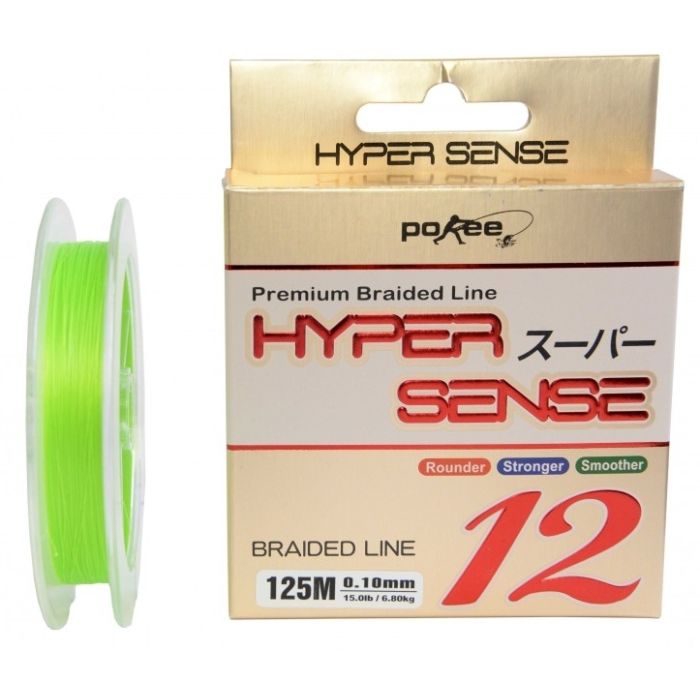 Fir Textil Pokee Hyper Sense Super PE 12x, Lime Green, 125m