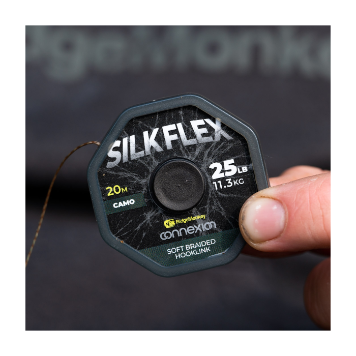 Fir Textil RidgeMonkey Connexion SilkFlex Soft Braid Hooklink, 20m