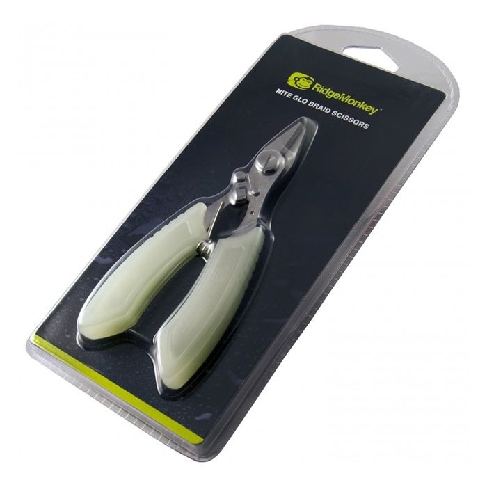 Foarfeca RidgeMonkey Nite-Glow Braid Scissors