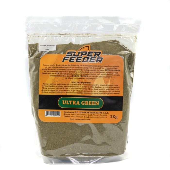 Groundbait Super Feeder Baits Ultra, 1kg Green