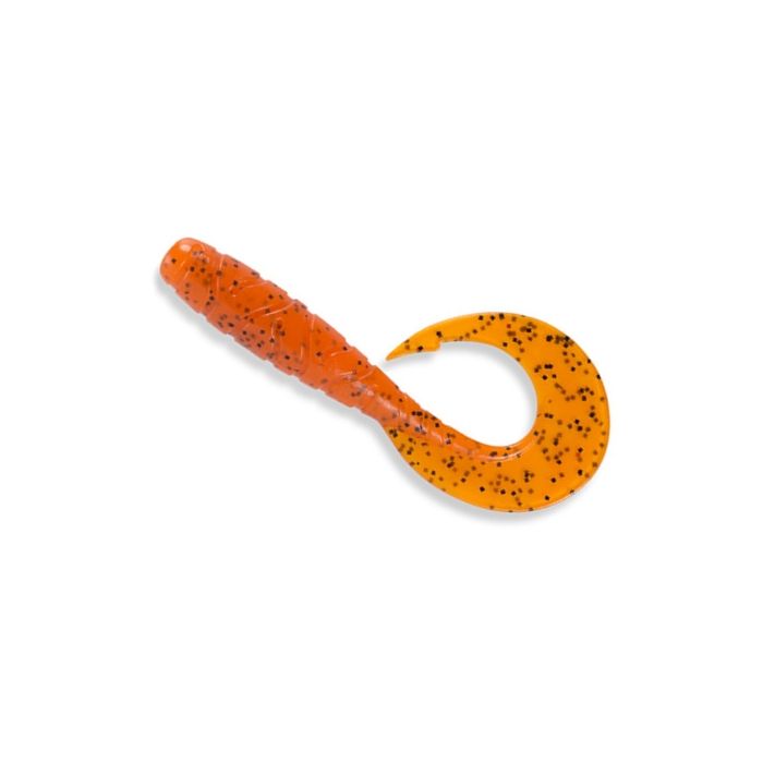 Grub FishUp Mighty Grub 4.5", 049 - Orange Pumpkin/Black, 13.5cm, 4buc/plic