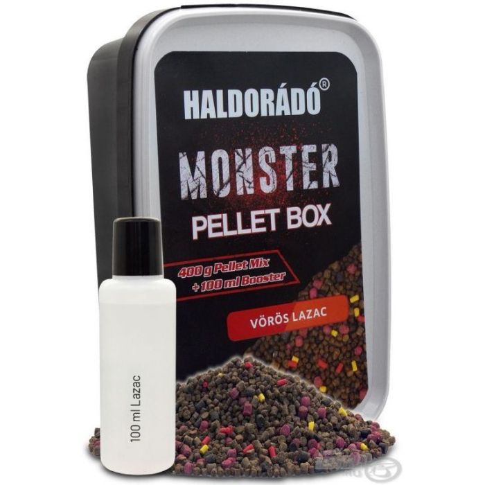 Pelete Haldorado Monster Pellet Box, 400g + 100ml Somon