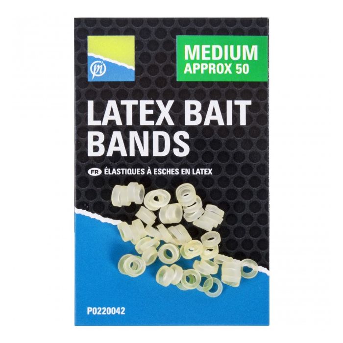 Inele Elastice Preston Latex Bait Bands, Clear, 50buc/plic