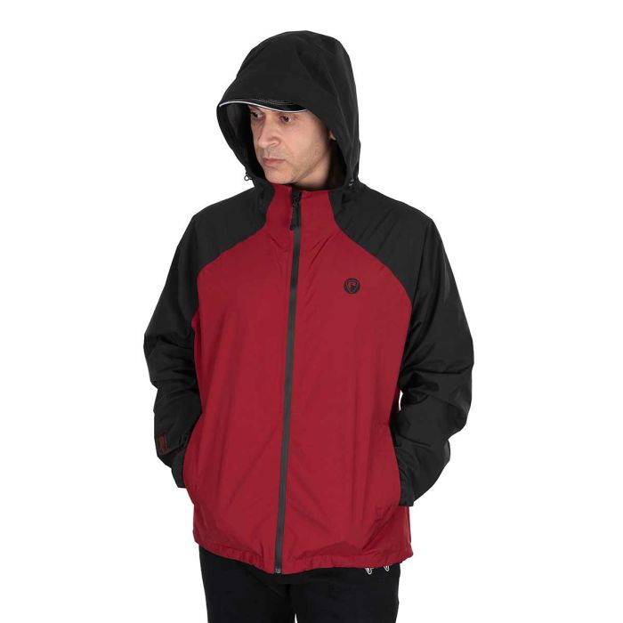 Jacheta Fox Rage Stash Waterproof Jacket, Storm Grey & Chilli Red 4