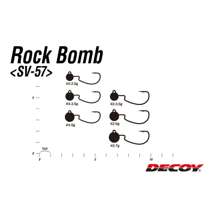 Jig Decoy SV-57 Rock Bomb, Nr.4, 5buc/plic