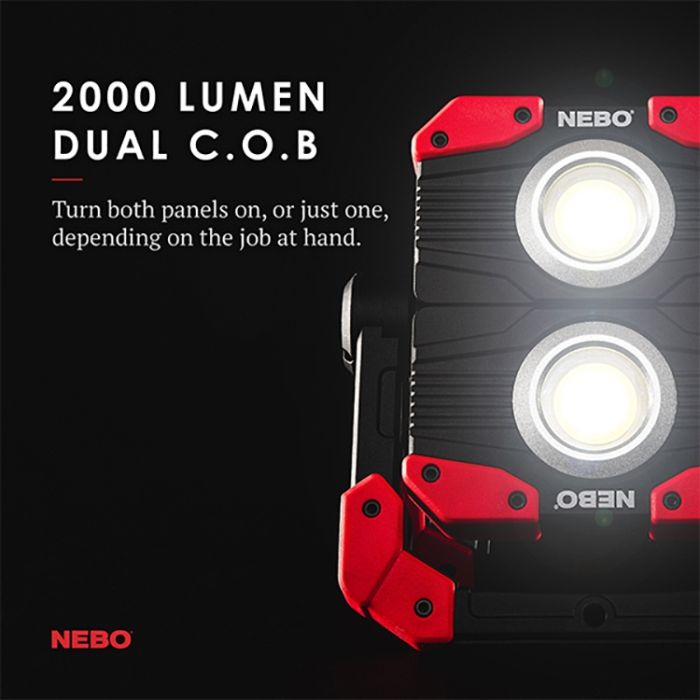 Lampa de Lucru Reincarcabila Nebo OMNI 2000 LED Work Light, Max 2000 Lumeni
