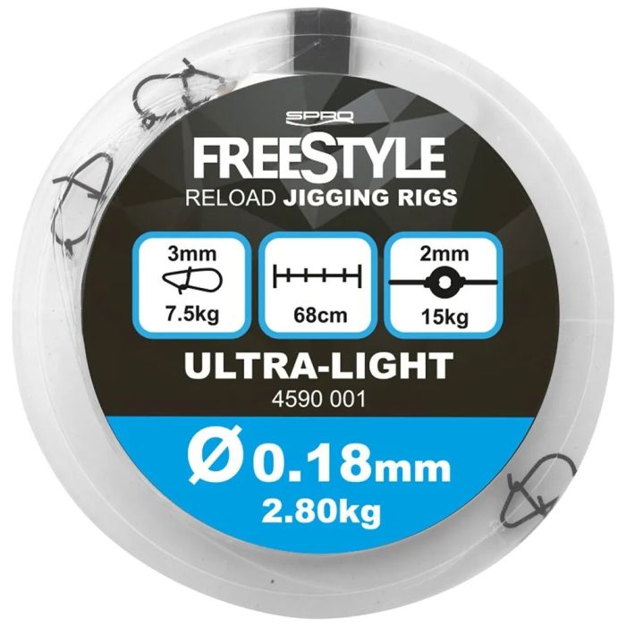 Montura Fluorocarbon Spro Freestyle Reload Jigging Rigs, 68cm, 3bucrola