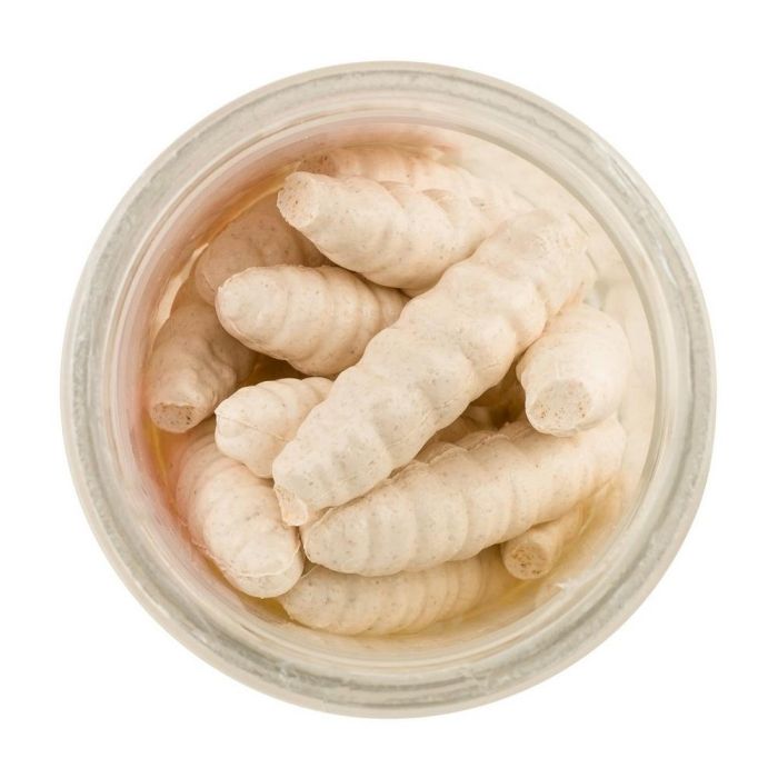 Naluca Berkley Gulp! Honey Worm Original Scent, Milky White, 18buc/borcan