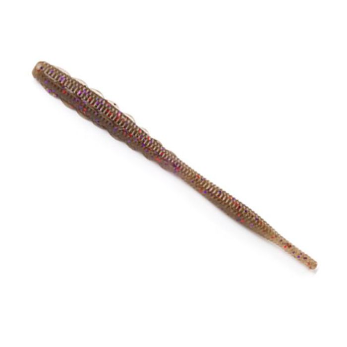 Naluca FishUp Scaly 2.8" Worm, Culoare 050 - Green Pumpkin Brown/Red & Purple, 7cm, 10buc/plic