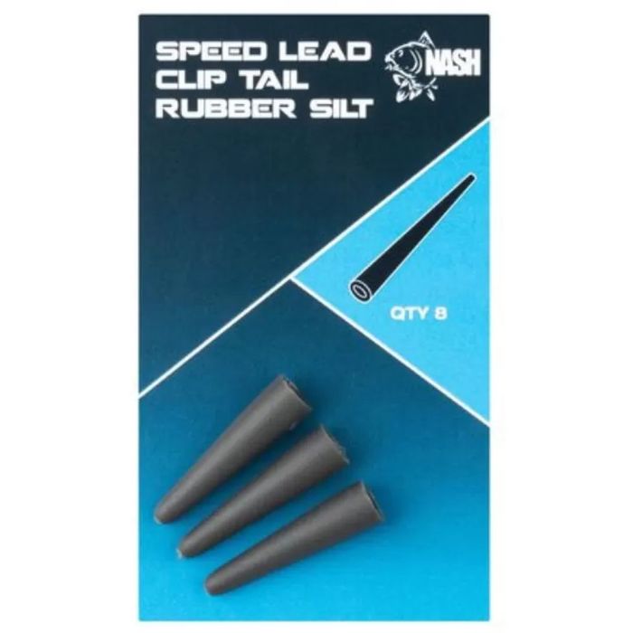 Con de Siguranta Nash Speed Ezi Lead Clip Tail Rubber, 8buc/plic