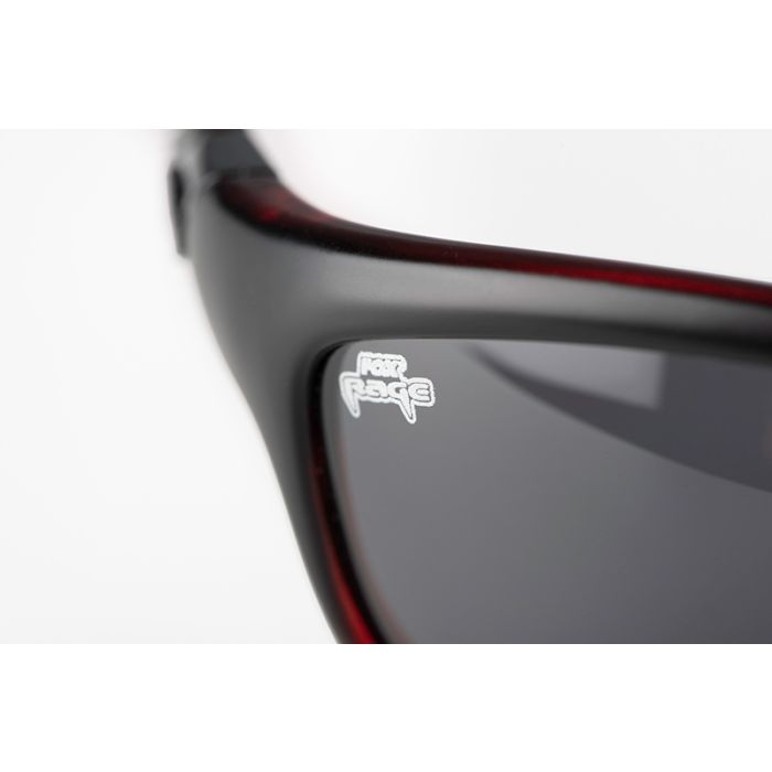 Ochelari Polarizati Fox Rage Black and Red Wrap Sunglasses Grey Lense