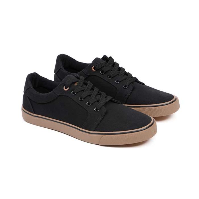 Pantofi Fox Black Canvas Shoe