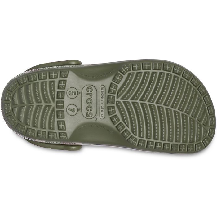 Papuci Crocs Classic Printed Camo Clog, Army GreenMulti
