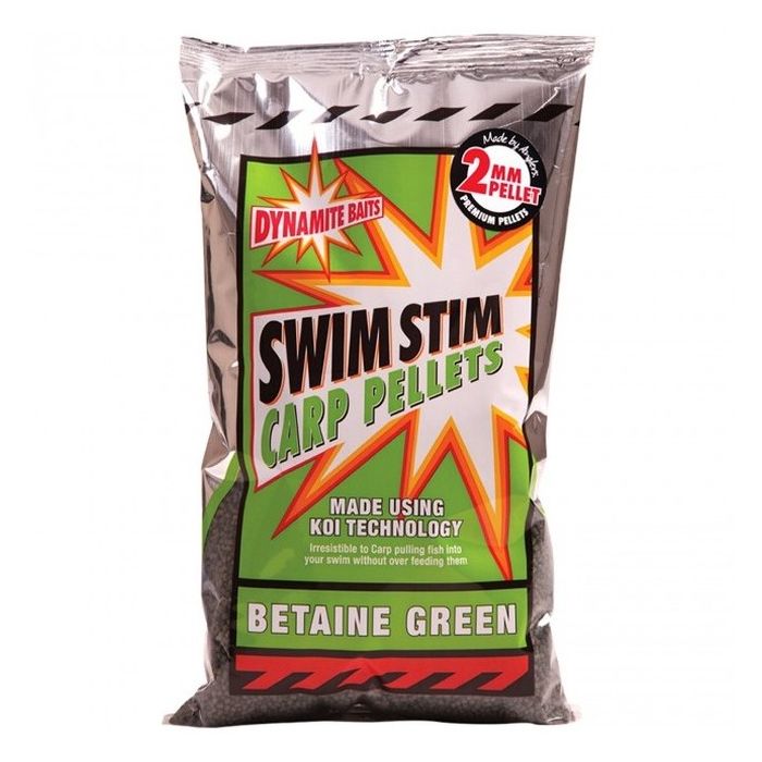 Pelete Dynamite Baits Swim Stim Carp Pellets, Betaine Green, 900g