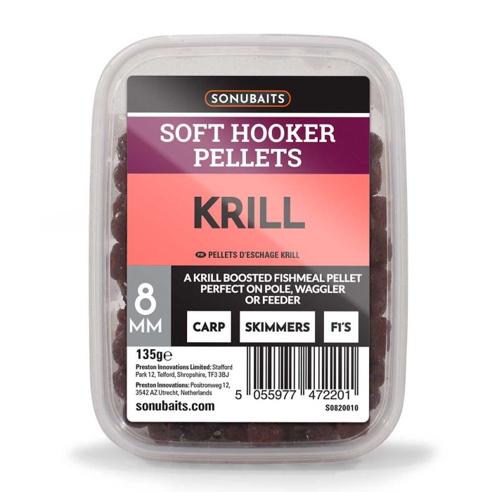 Pelete Moi Sonubaits Soft Hooker Pellets, Krill, 135g