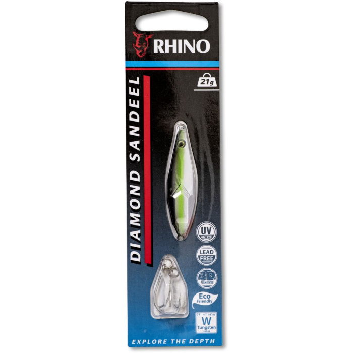 Pilker Rhino Diamond Sandeel, BlackGreen, 3.9cm, 17g