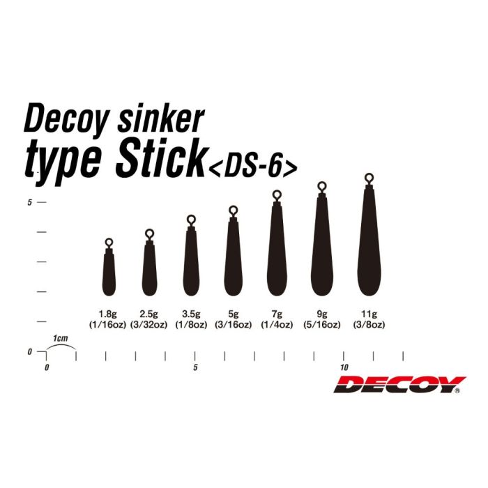 Plumb Decoy Sinker Type Stick DS-6