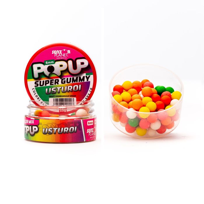 Pop-Up Seznor Planet Super Gummy Mix Culori, 6mm, 15g