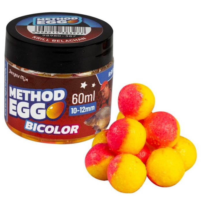 Pop Up Benzar Method Egg Bicolor, 10-12mm, 60mlborcan