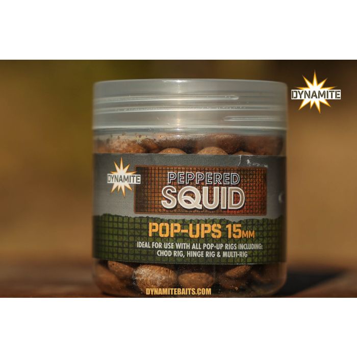 Pop Up Dynamite Baits Peppered Squid Foodbait, 15mm, 80g