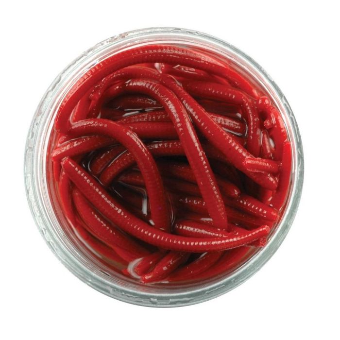Rama Berkley Gulp Alive Angle Worm, Culoare Red Wiggler, 5cm