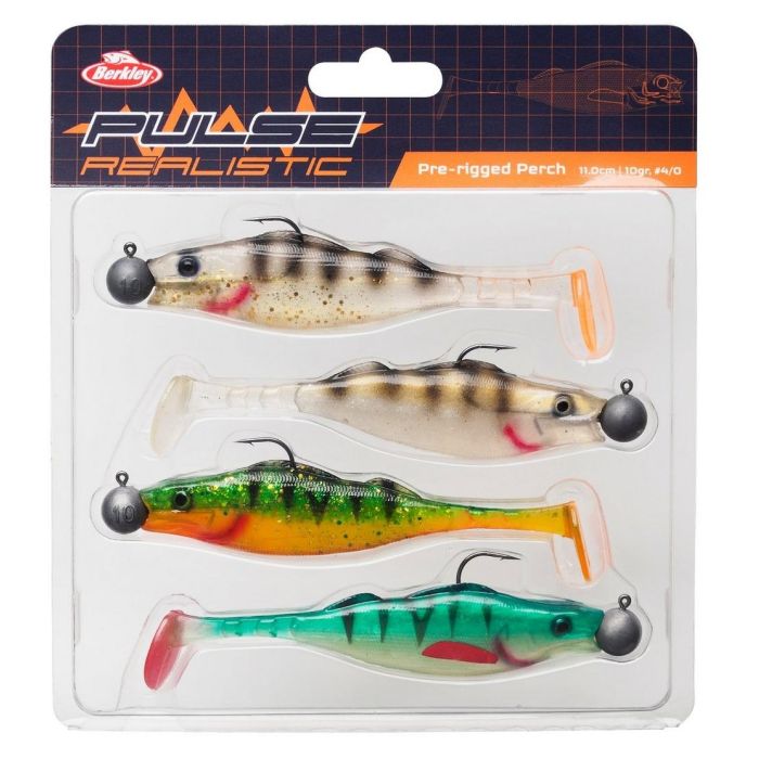 Set Berkley Pulse Realistic Perch Prerigged, 15cm, 4buc/plic