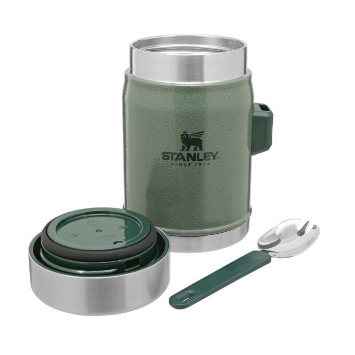 Termos pentru Mancare Stanley Legendary Food Jar + Tacam, Hammertone Green, 0.4L